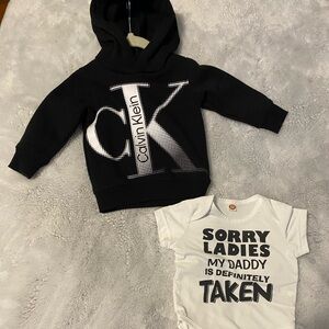 Calvin Klein sweatshirt with onesie